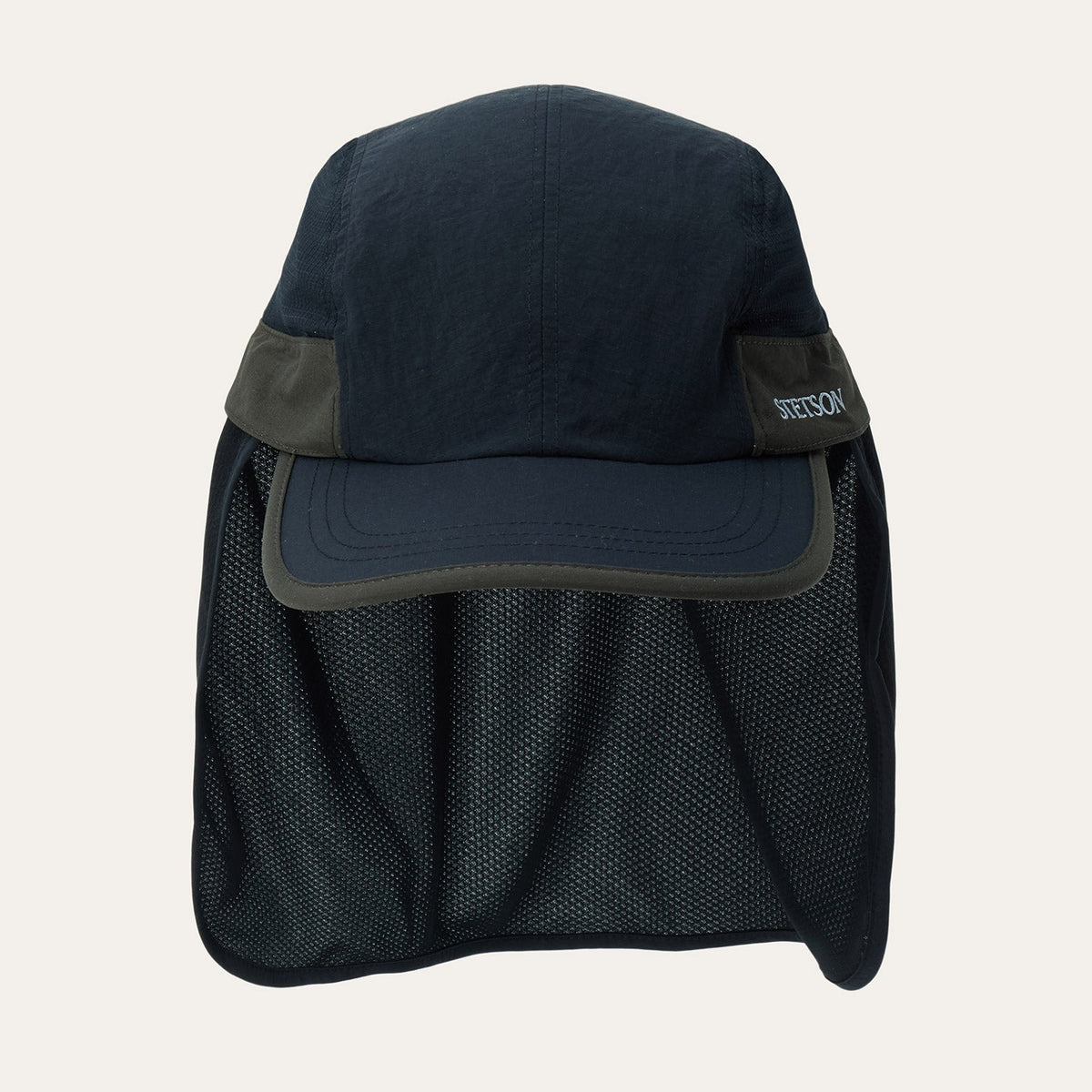 Sunshade Cap With Neck Flap Black - Stetson