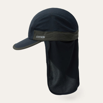 Sunshade Cap With Neck Flap Black - Stetson
