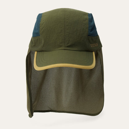 Sunshade Cap With Neck Flap Khaki - Stetson