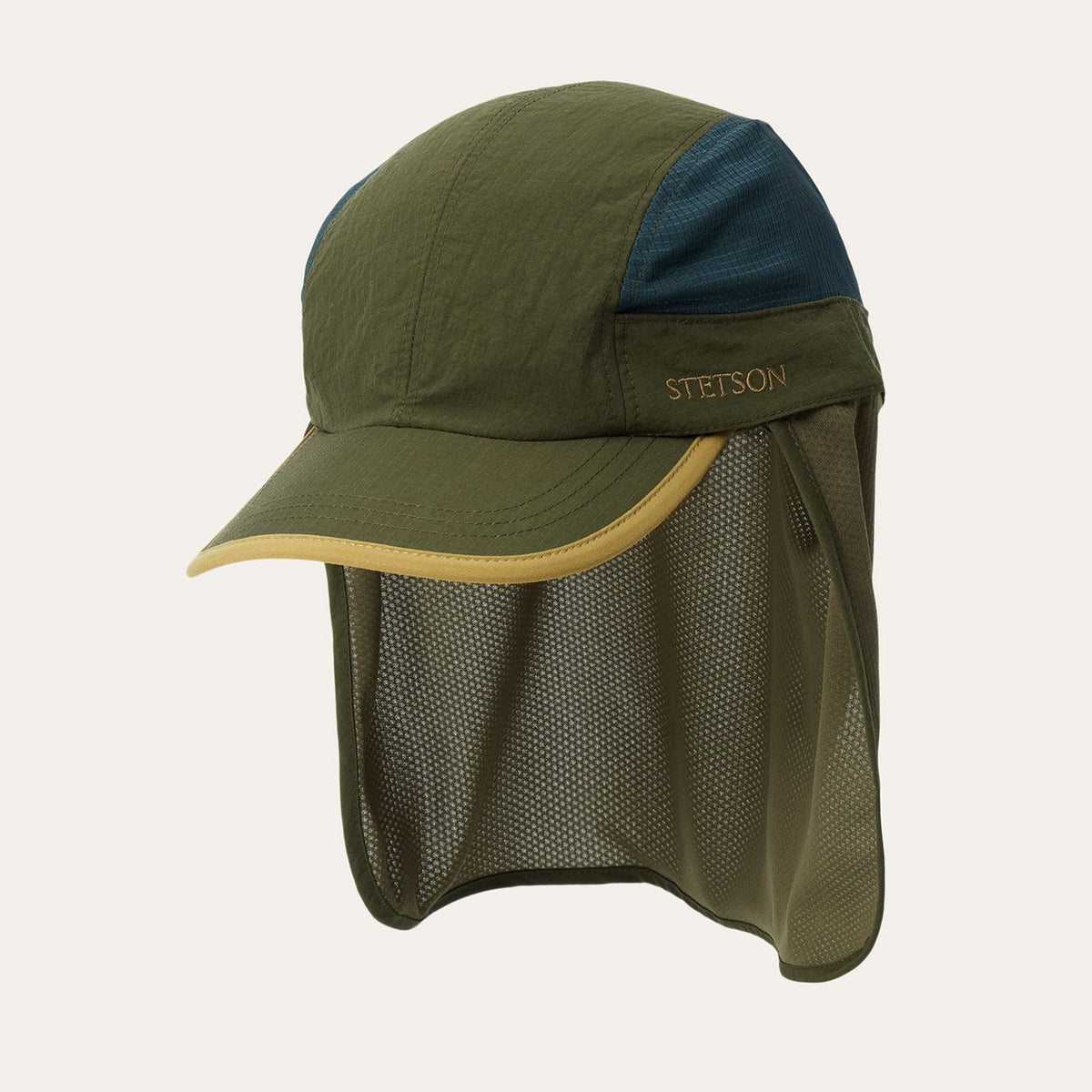 Sunshade Cap With Neck Flap Khaki - Stetson