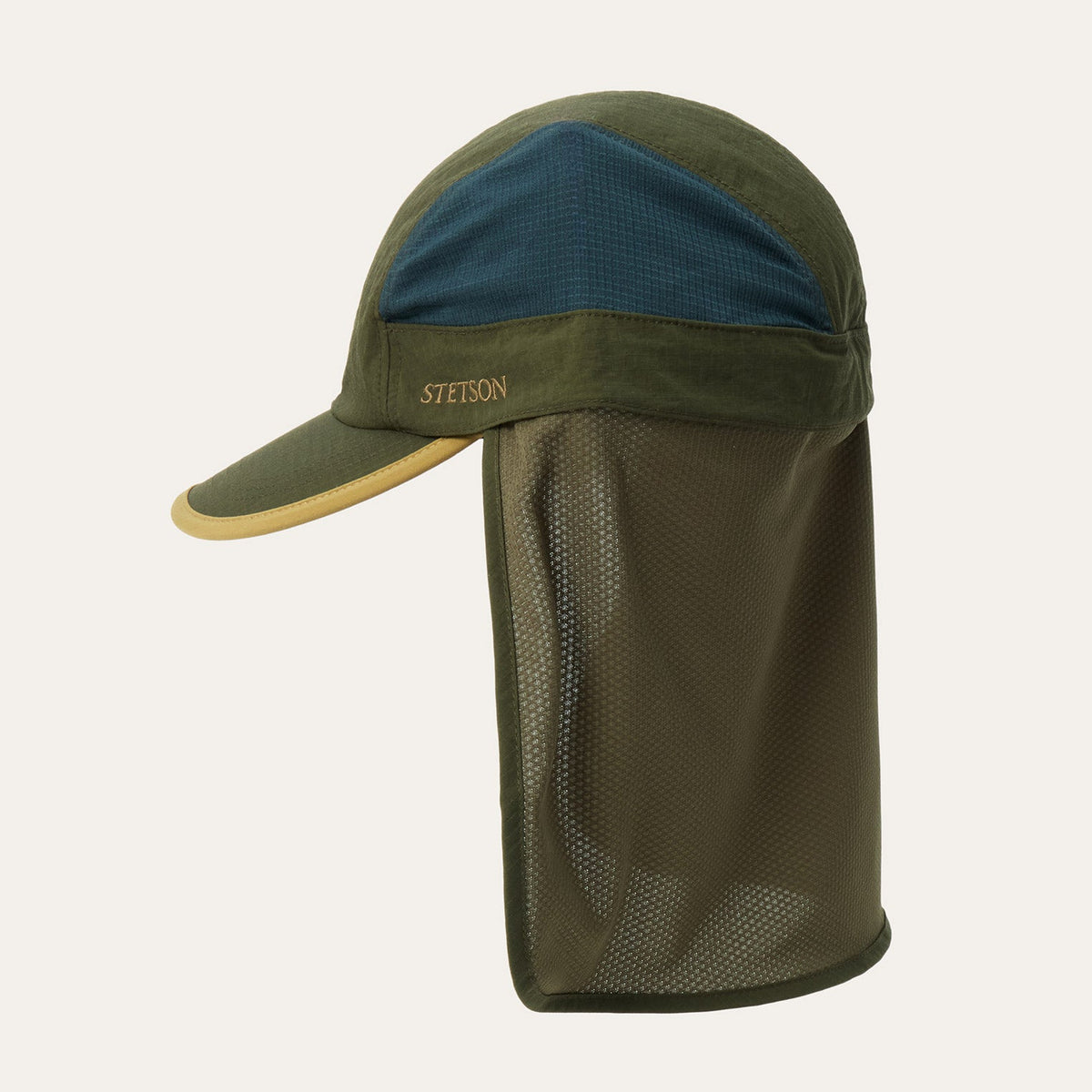 Sunshade Cap With Neck Flap Khaki - Stetson