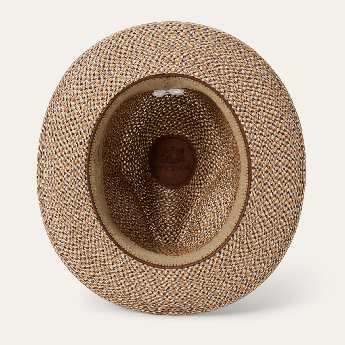 Emin Straw Fedora Brown Mix - Stetson
