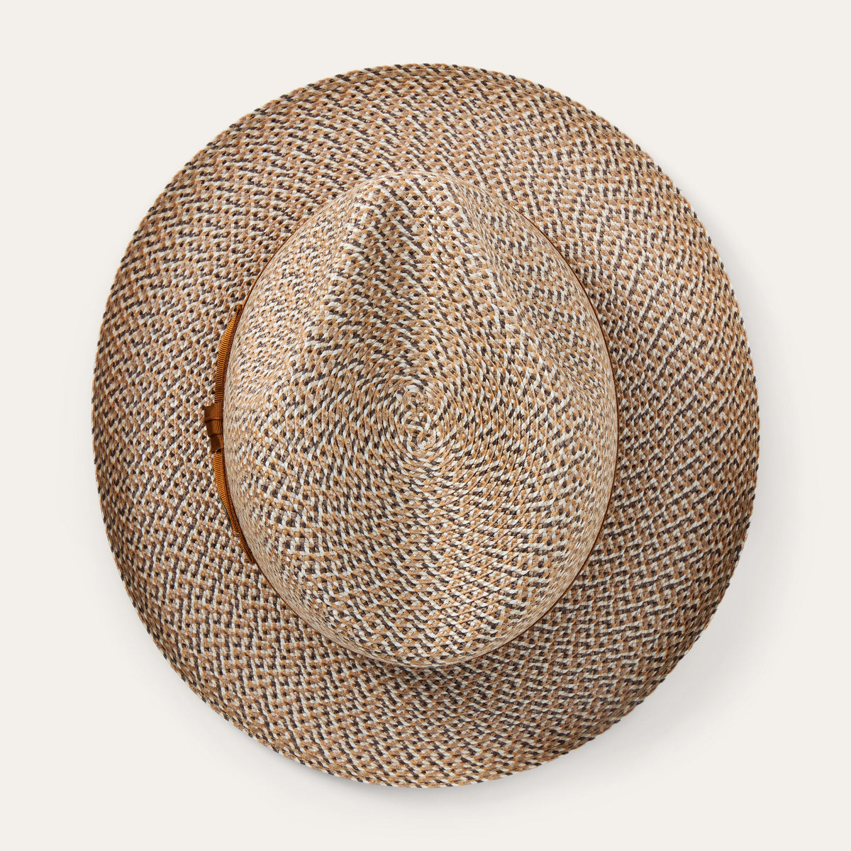 Emin Straw Fedora Brown Mix - Stetson