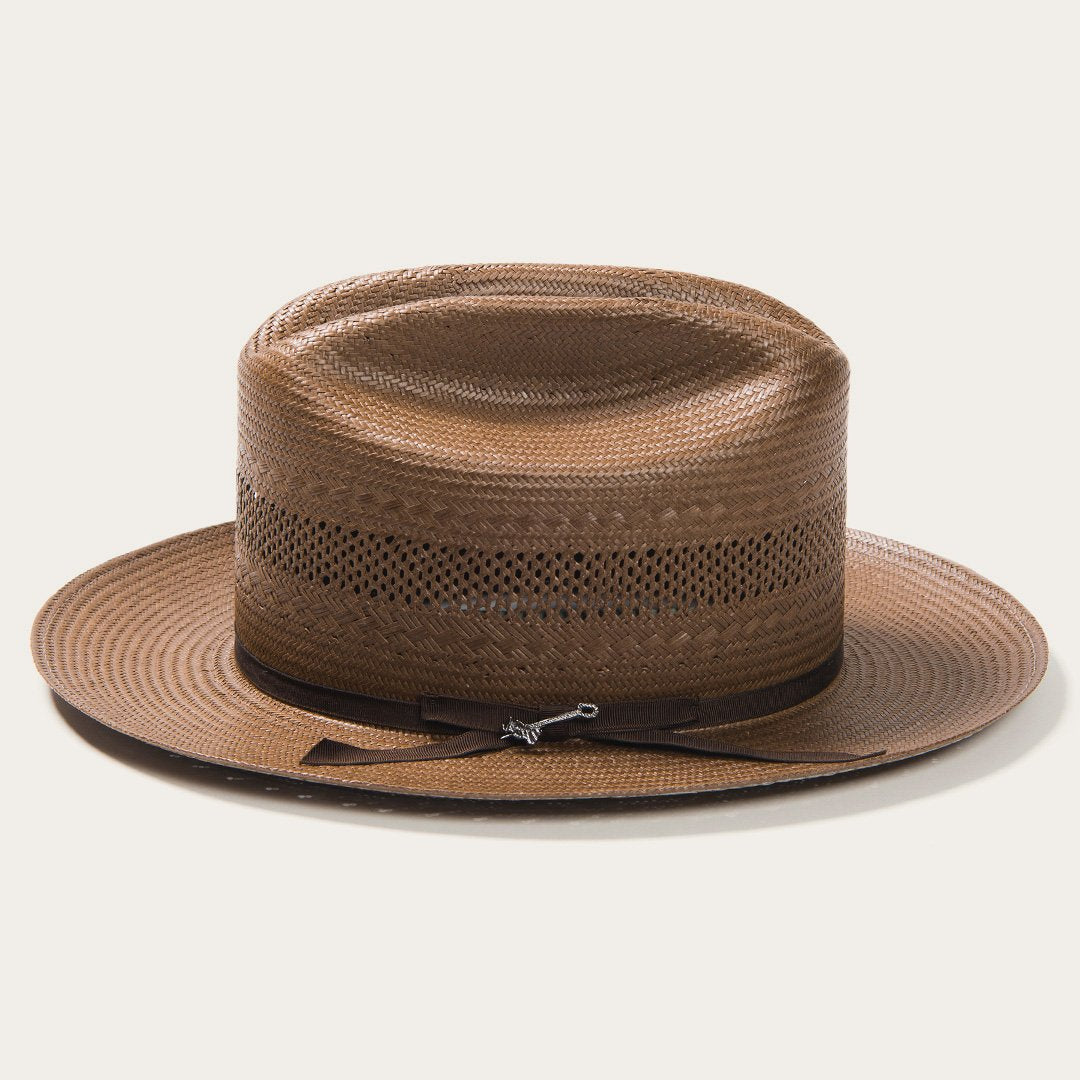 Open Road Vented Straw Cowboy Hat Chocolate - Stetson