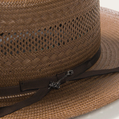 Open Road Vented Straw Cowboy Hat Chocolate - Stetson