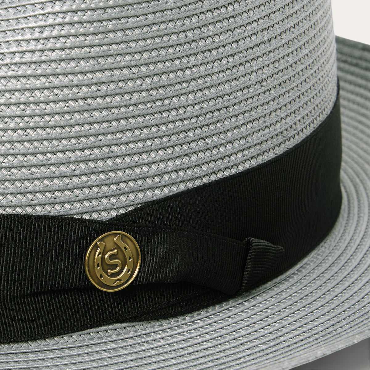 Rosebud Straw Fedora Grey - Stetson