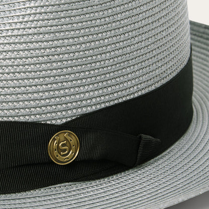 Rosebud Straw Fedora Grey - Stetson