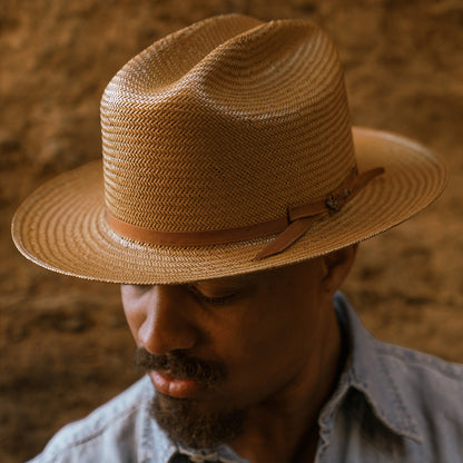 Open Road Straw Hat Cognac - Stetson
