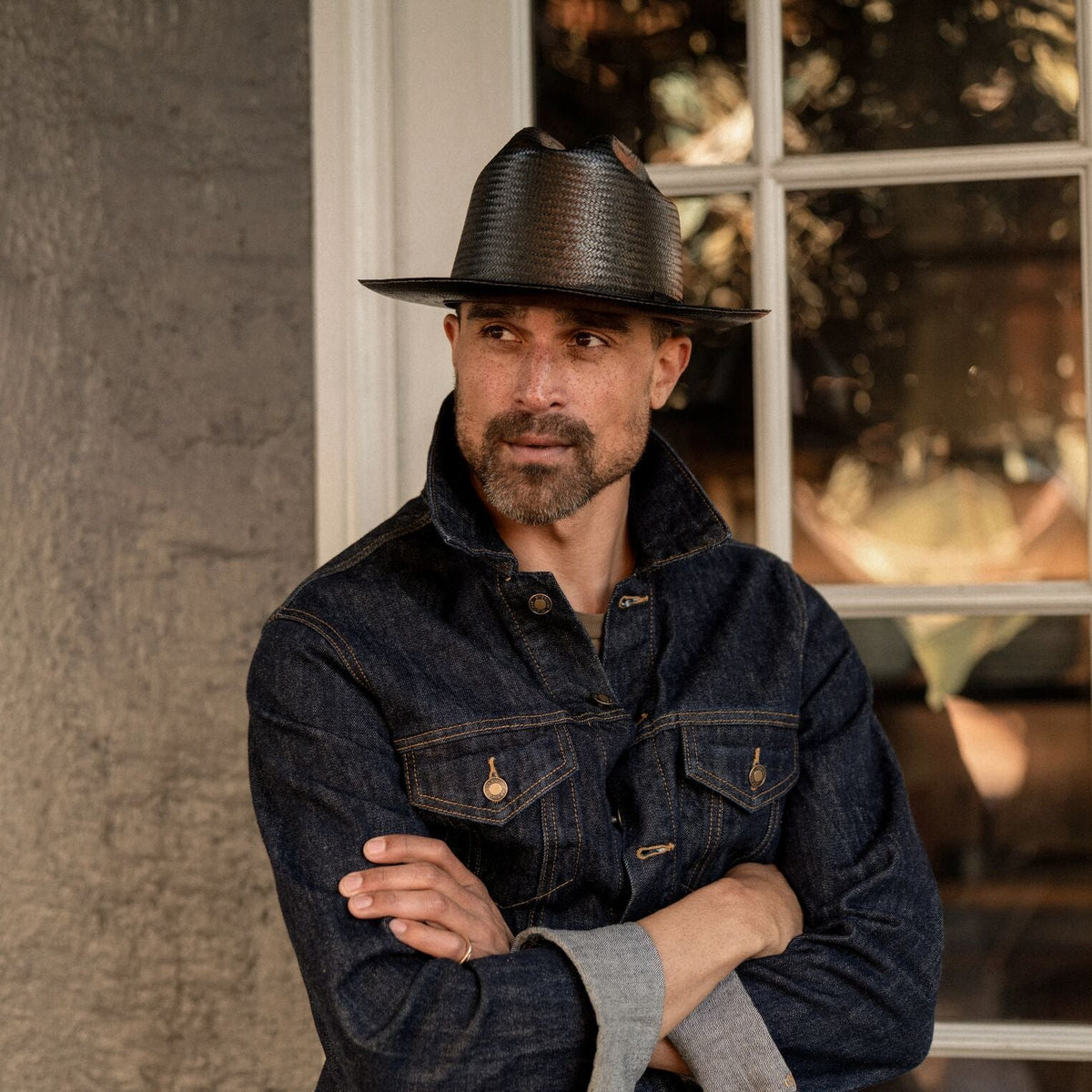Open Road Straw Hat Black - Stetson