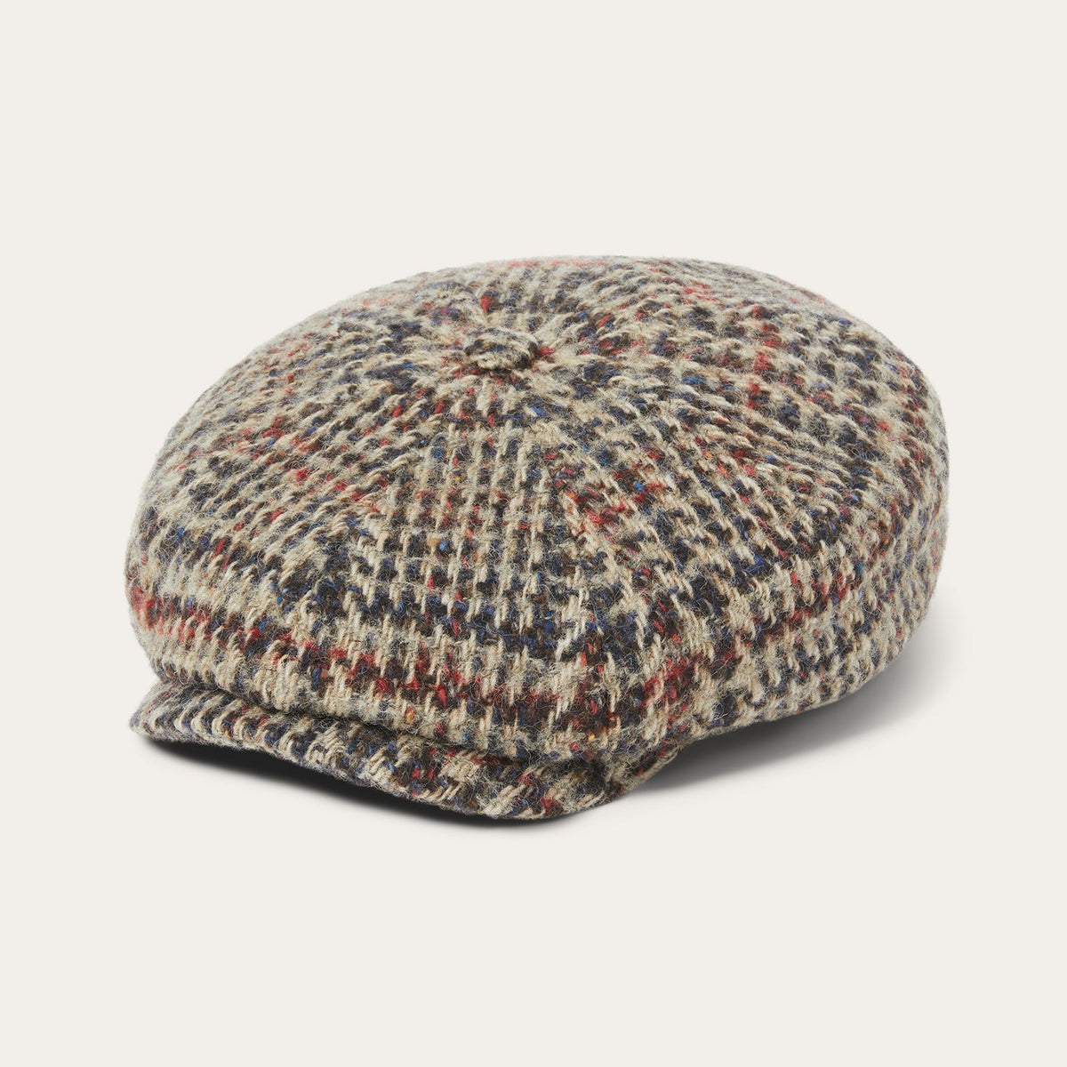 Virgin Wool Hatteras Beige/Red/Herringbone - Stetson