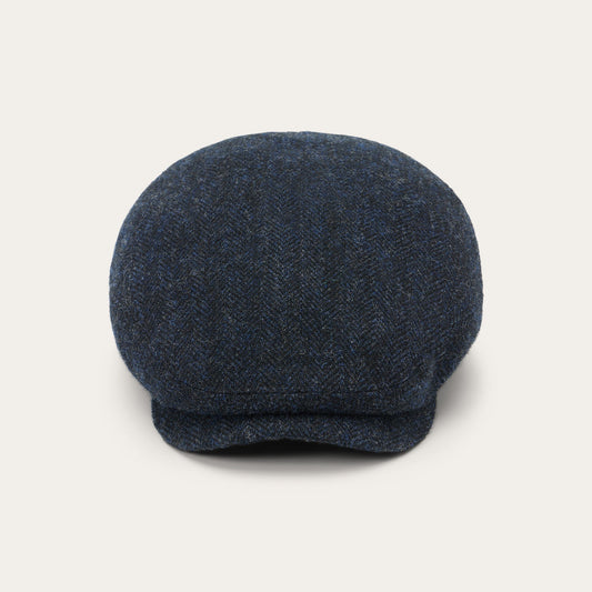 Wool Herringbone Driver Cap Dark Navy Herringbone - Stetson