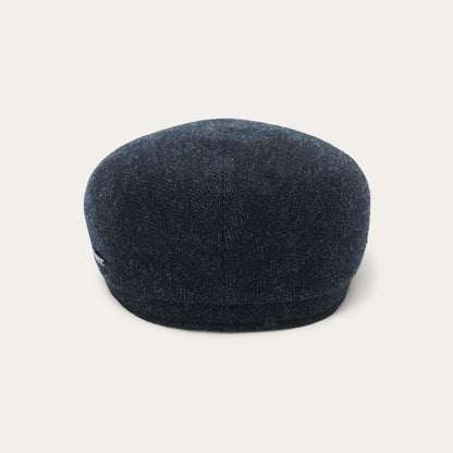 Wool Herringbone Driver Cap Dark Navy Herringbone - Stetson