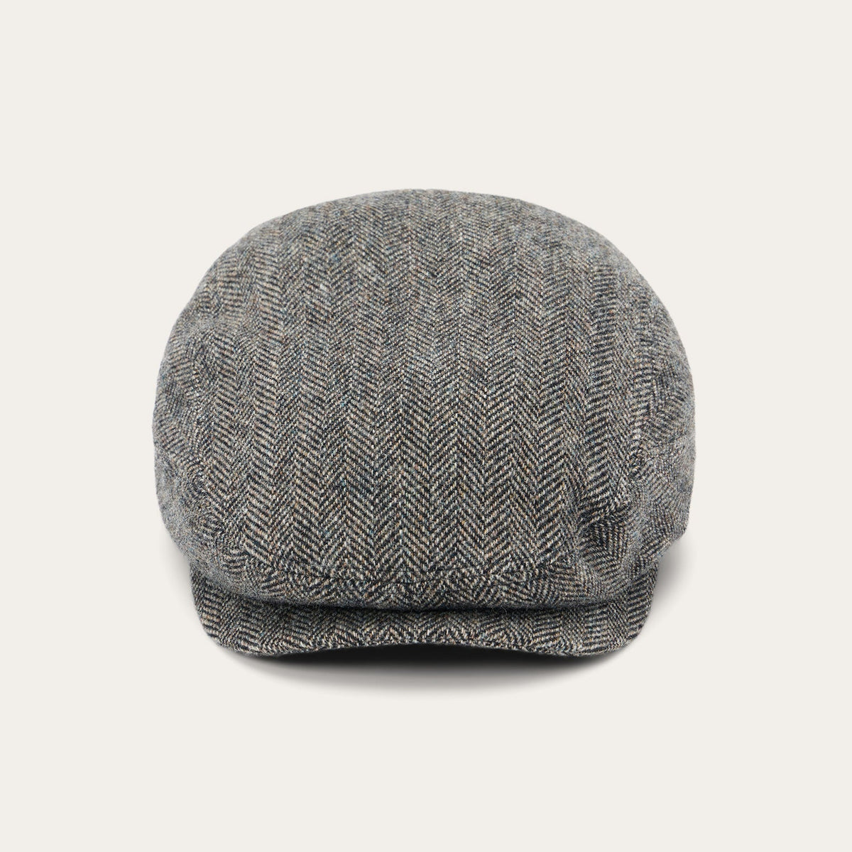 Wool Herringbone Driver Cap Anthra Melange Herringbone - Stetson