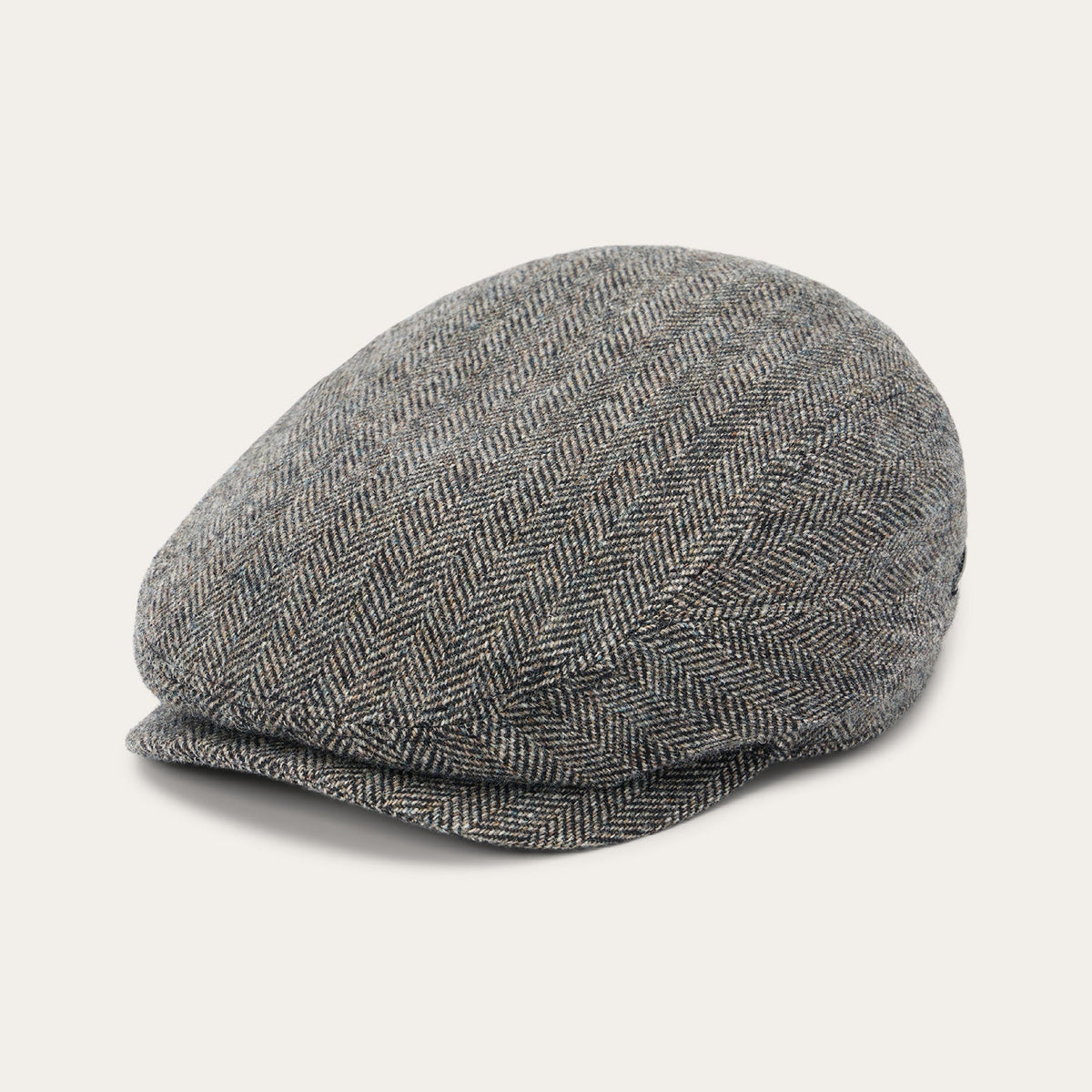 Wool Herringbone Driver Cap Anthra Melange Herringbone - Stetson