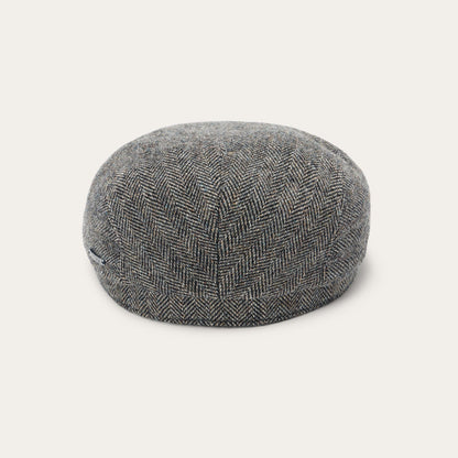 Wool Herringbone Driver Cap Anthra Melange Herringbone - Stetson