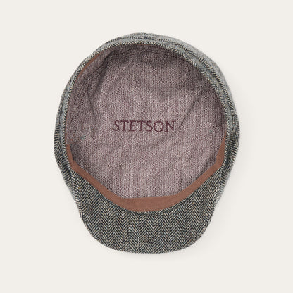 Wool Herringbone Driver Cap Anthra Melange Herringbone - Stetson
