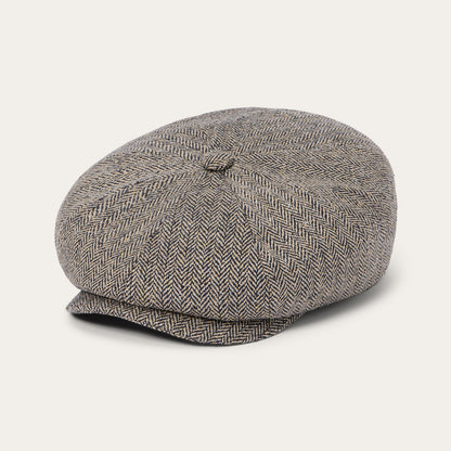 Herringbone Silk Hatteras Black/Brown Herringbone - Stetson