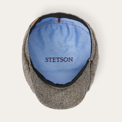 Herringbone Silk Hatteras Black/Brown Herringbone - Stetson