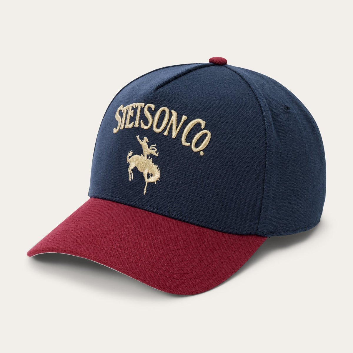 Canvas Rider Trucker Hat Navy / Red - Stetson