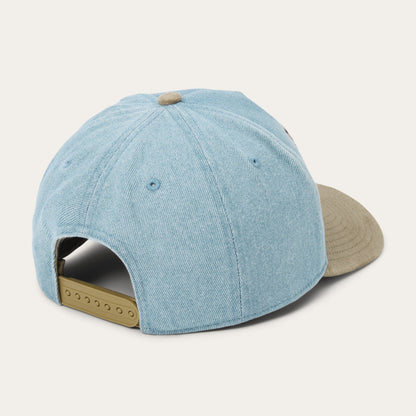 Denim & Suede Plaque Trucker Hat Denim - Stetson