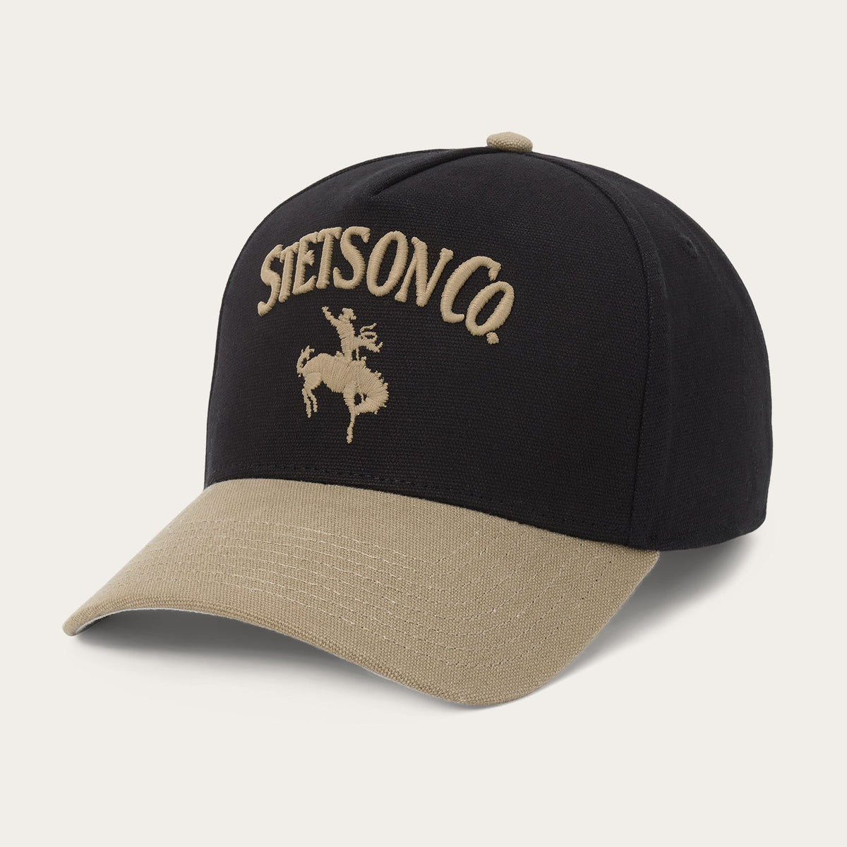 Canvas Rider Trucker Hat Black / Tan - Stetson