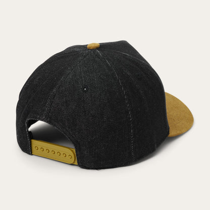 Denim & Suede Plaque Trucker Hat Black - Stetson