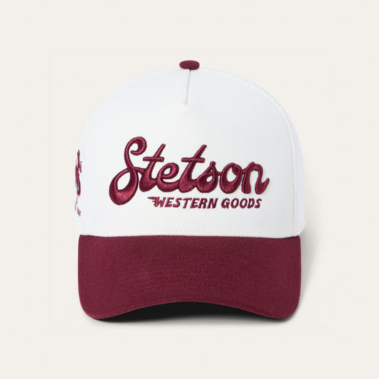 Stetson Retro Trucker Hat White / Maroon - Stetson