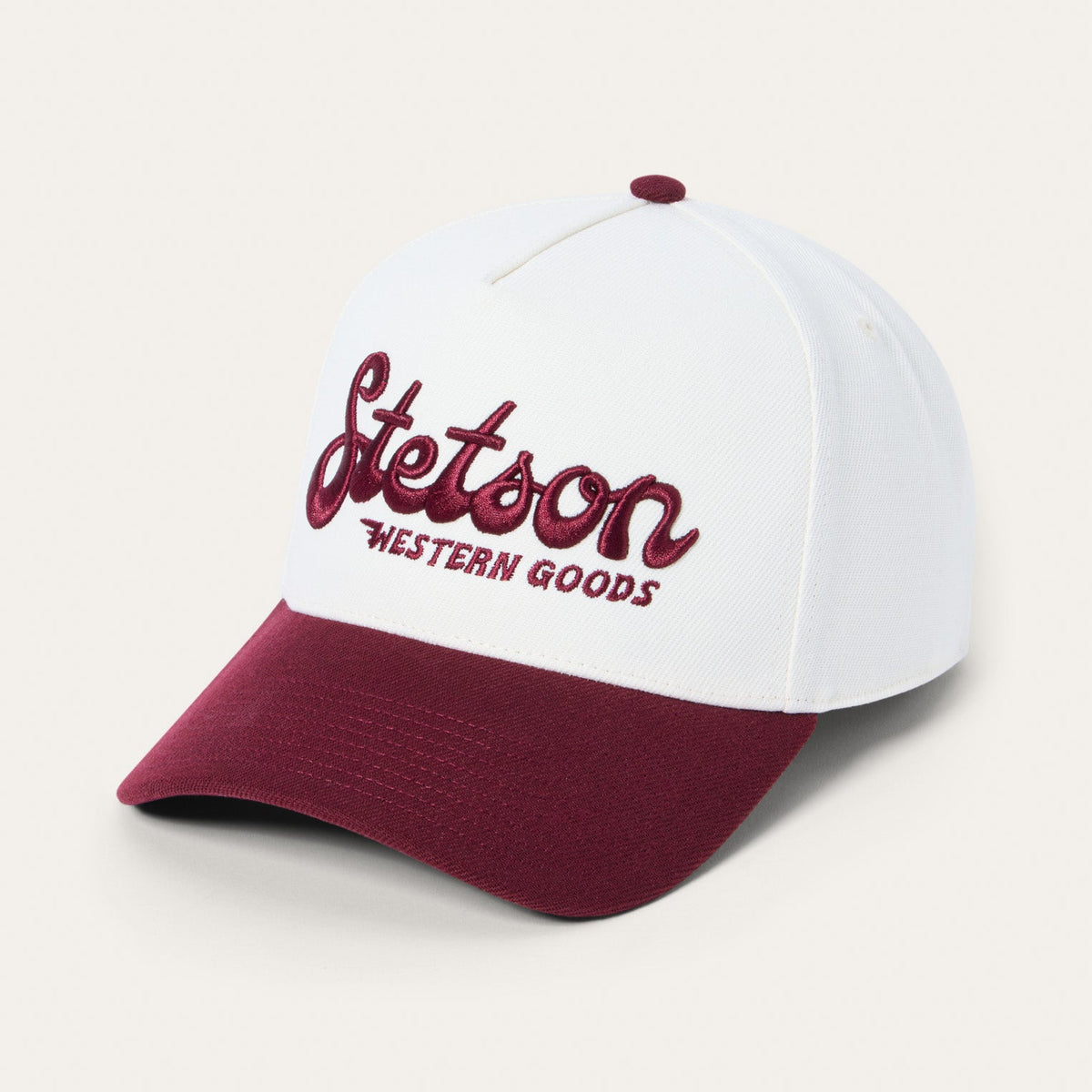 Stetson Retro Trucker Hat White / Maroon - Stetson