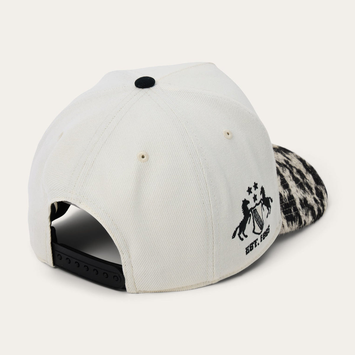 Cow Print Baseball Hat White/Black - Stetson