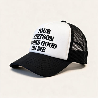 Stetson x Carter Faith Your Stetson Looks Good On Me Trucker Hat White / Black - Stetson