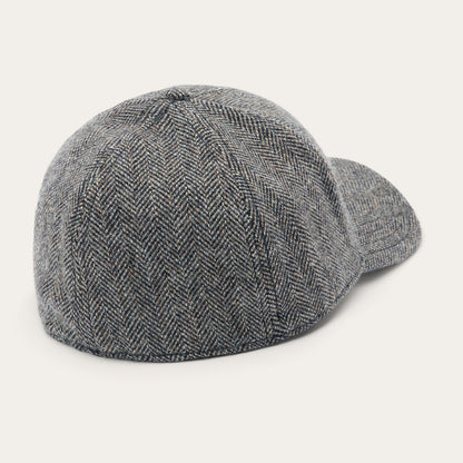 Wool Herringbone Baseball Cap Anthra Melange Herringbone - Stetson