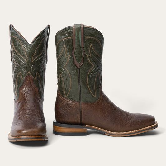 Nolan Bison Boots Brown/Green - Stetson