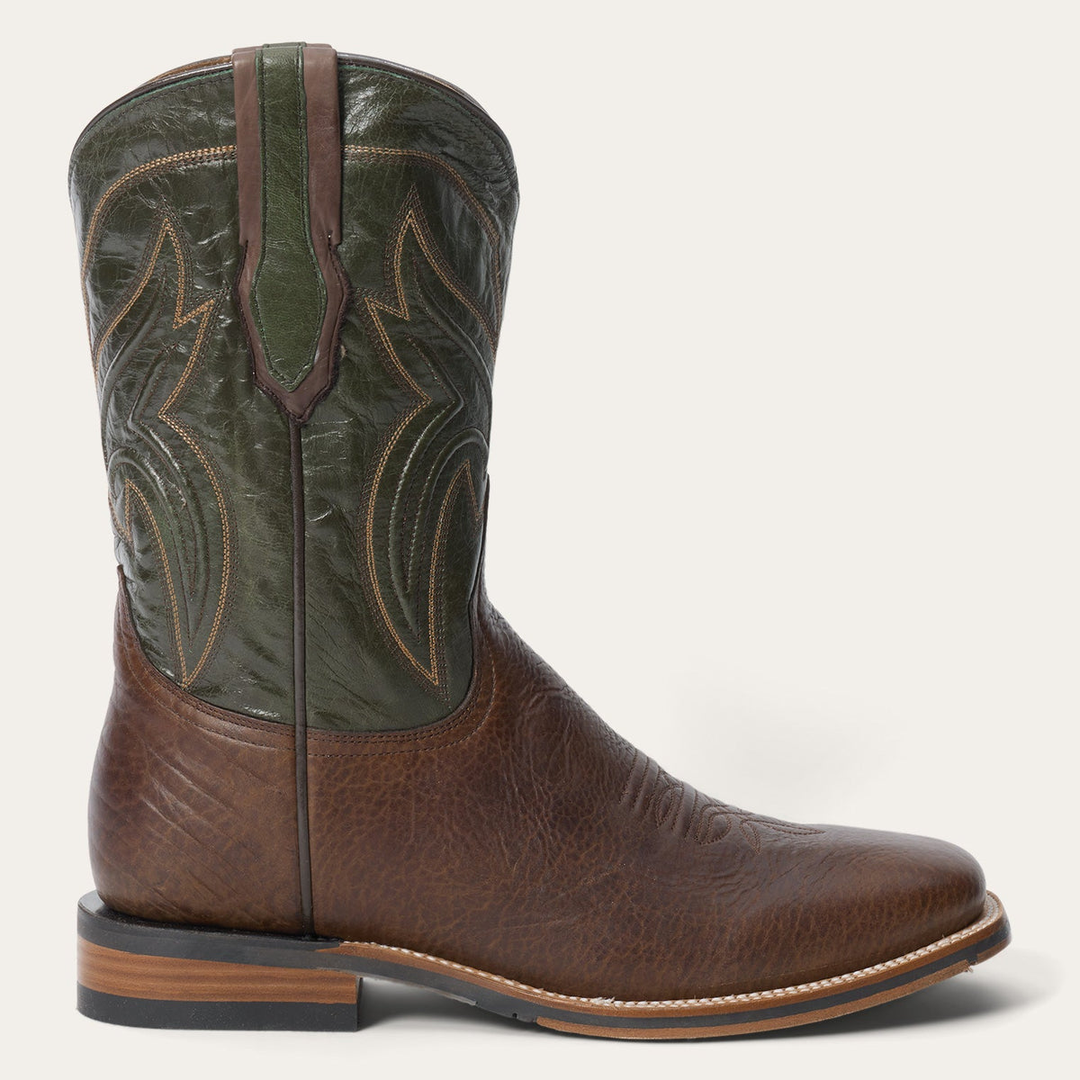 Nolan Bison Boots Brown/Green - Stetson