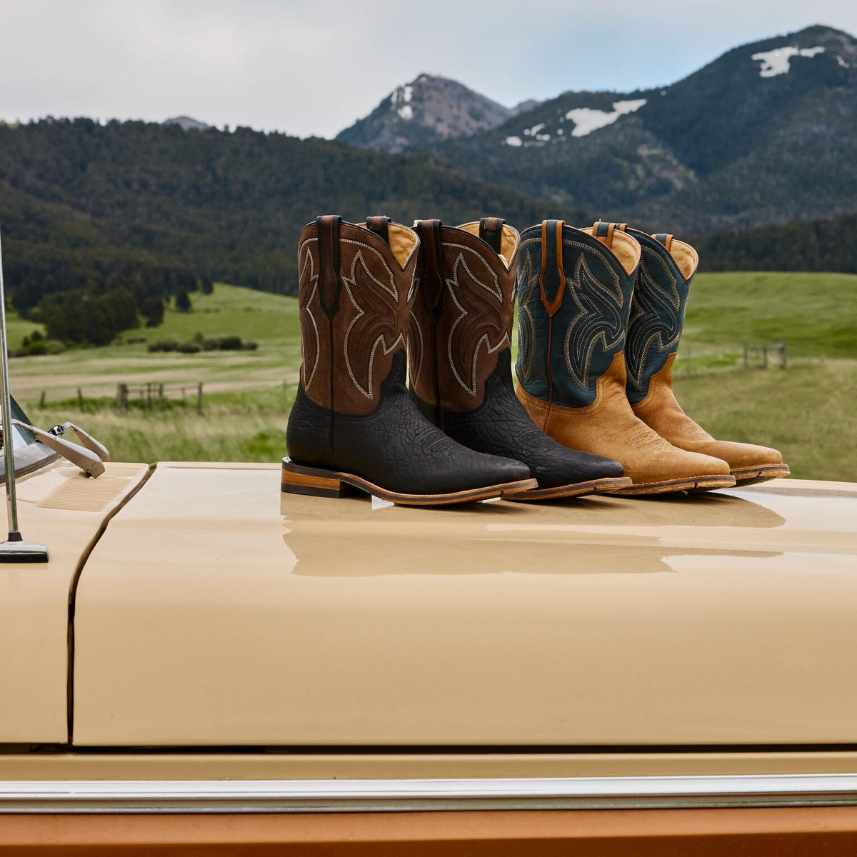 Nolan Bison Boots Tan - Stetson