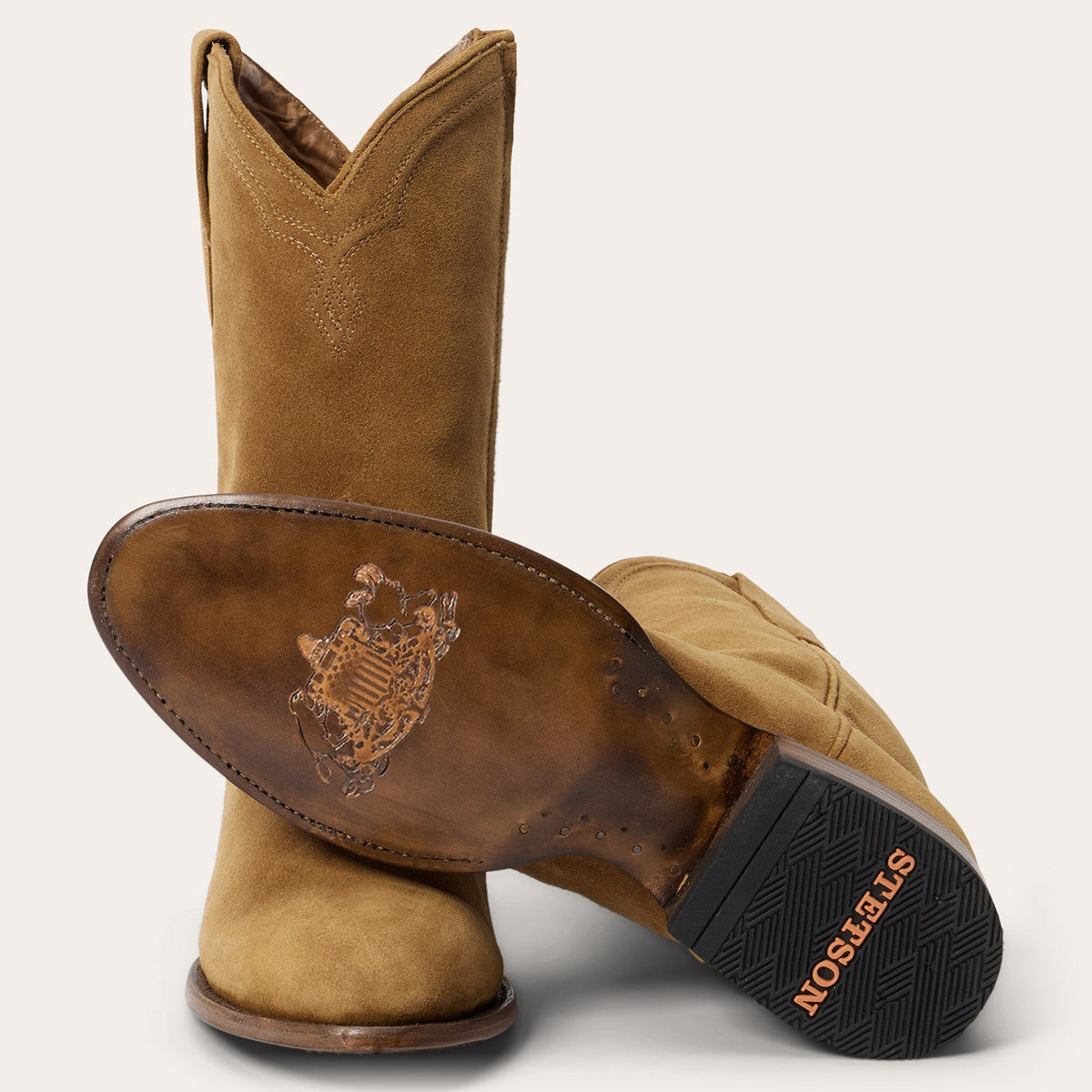Cash Zip Roper Tan Suede - Stetson
