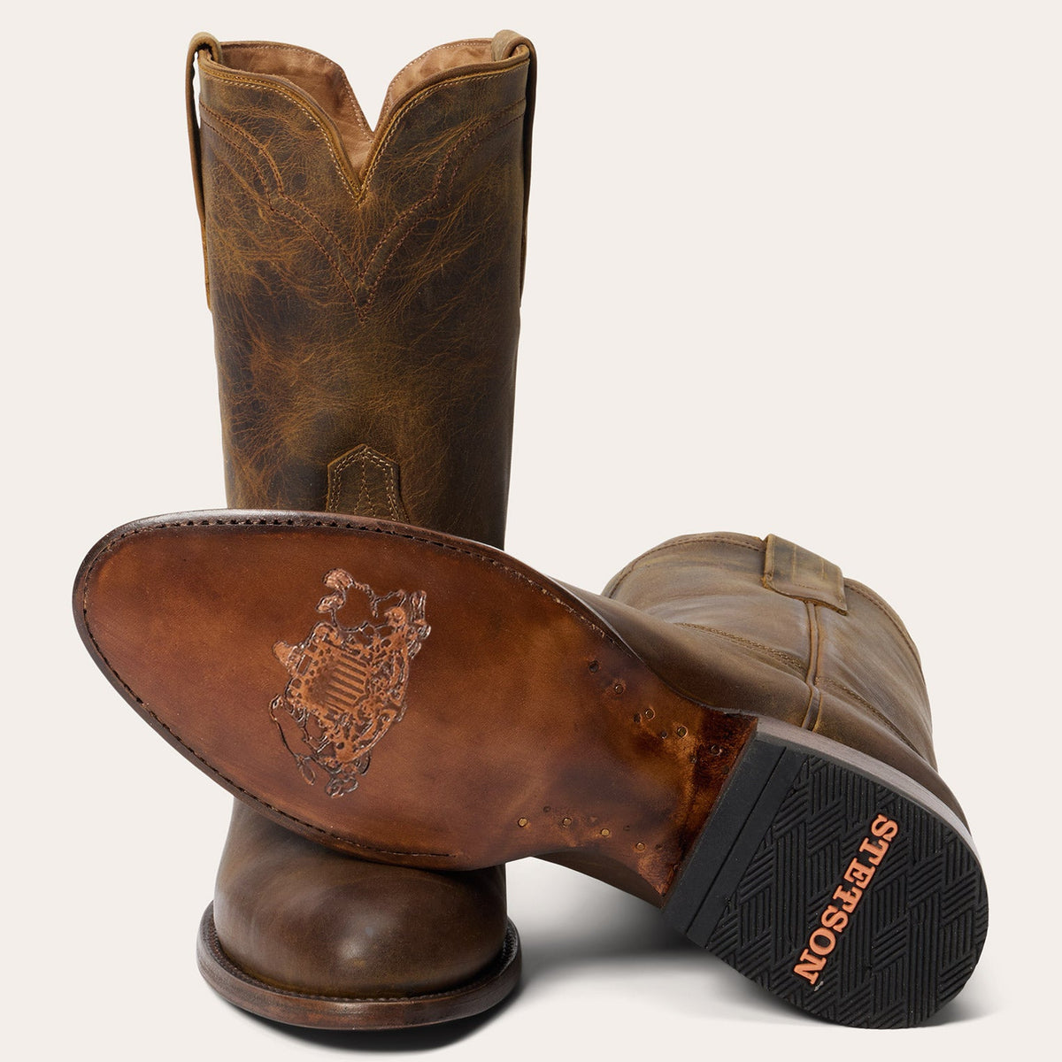 Cassidy Roper Boots Oiled Walnut - Stetson