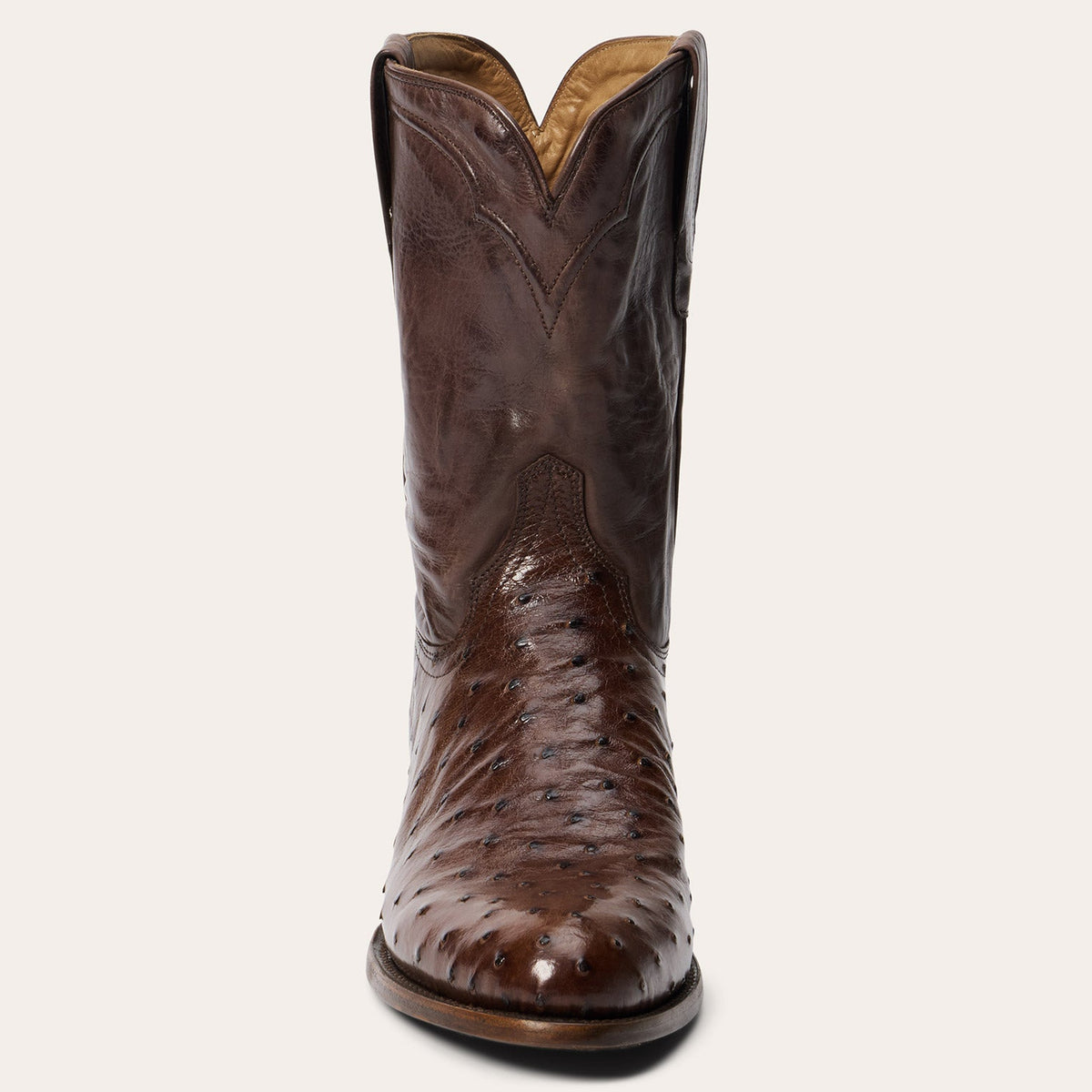 Austin Ostrich Roper Boots Tobacco - Stetson