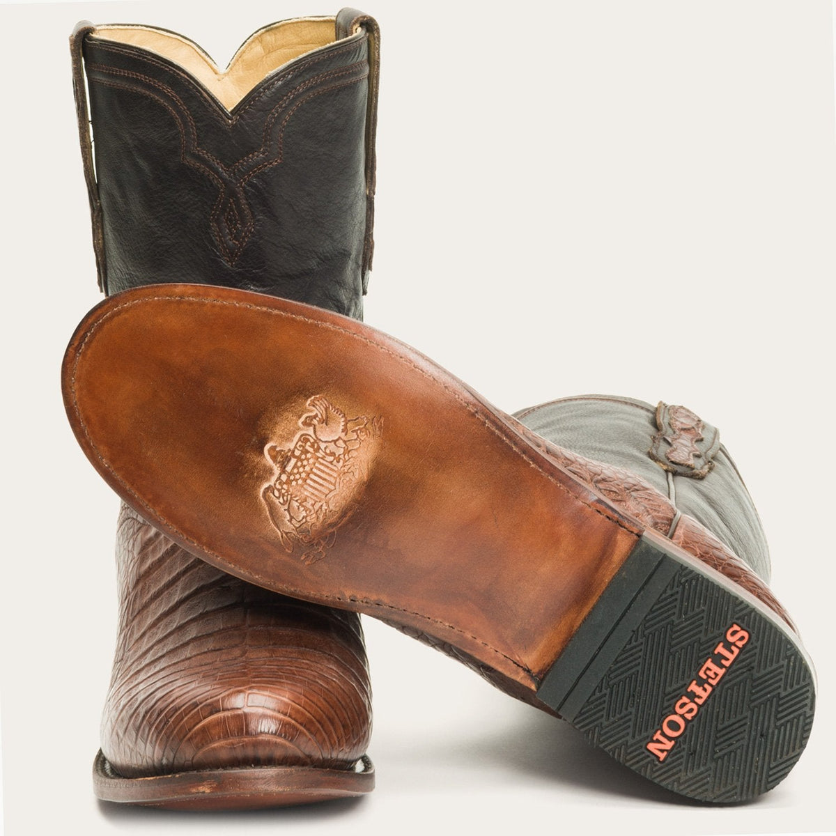 Puncher Exotic Boots Brown - Stetson