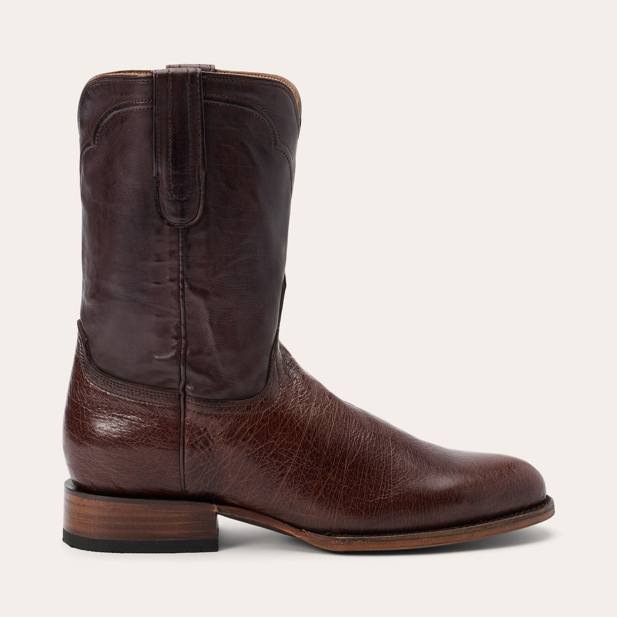 Clay Smooth Ostrich Roper Boots Tobacco - Stetson