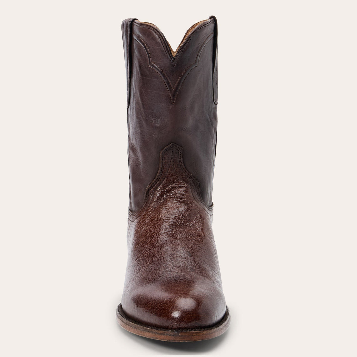 Clay Smooth Ostrich Roper Boots Tobacco - Stetson