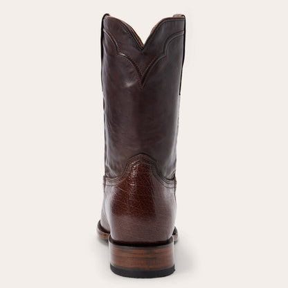Clay Smooth Ostrich Roper Boots Tobacco - Stetson