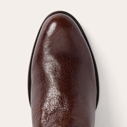 Clay Smooth Ostrich Roper Boots Tobacco - Stetson