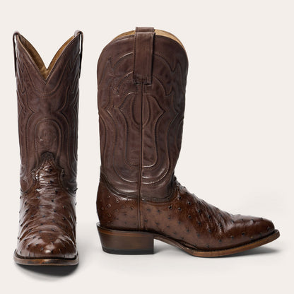 Chisholm Ostrich Boots Tobacco - Stetson