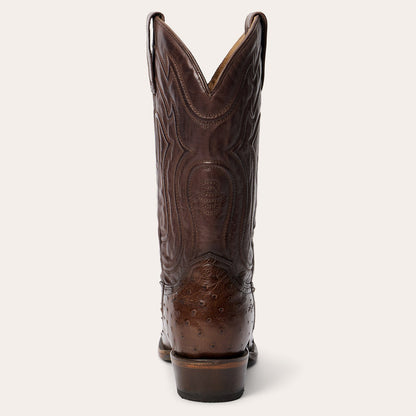 Chisholm Ostrich Boots Tobacco - Stetson
