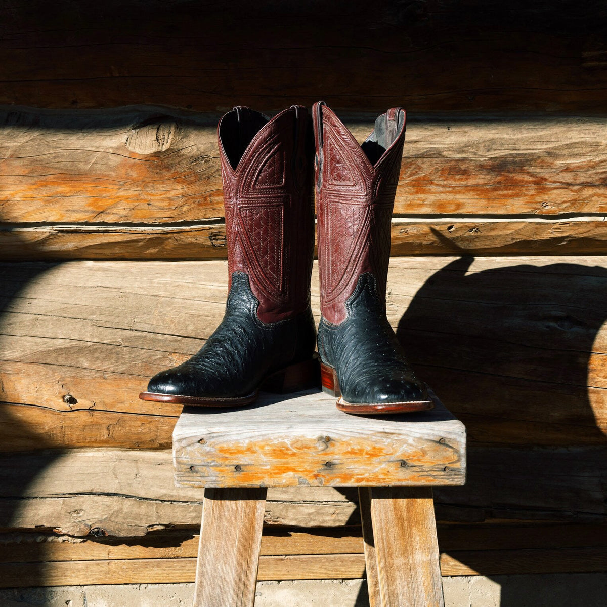 Dillon Ostrich Boots Black - Stetson