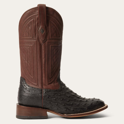 Dillon Ostrich Boots Black - Stetson