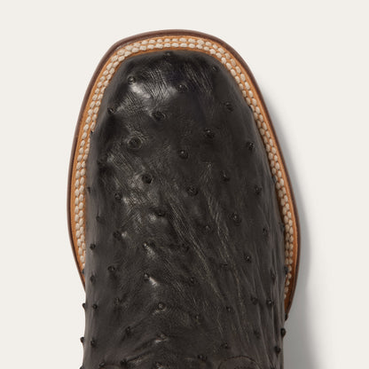 Dillon Ostrich Boots Black - Stetson