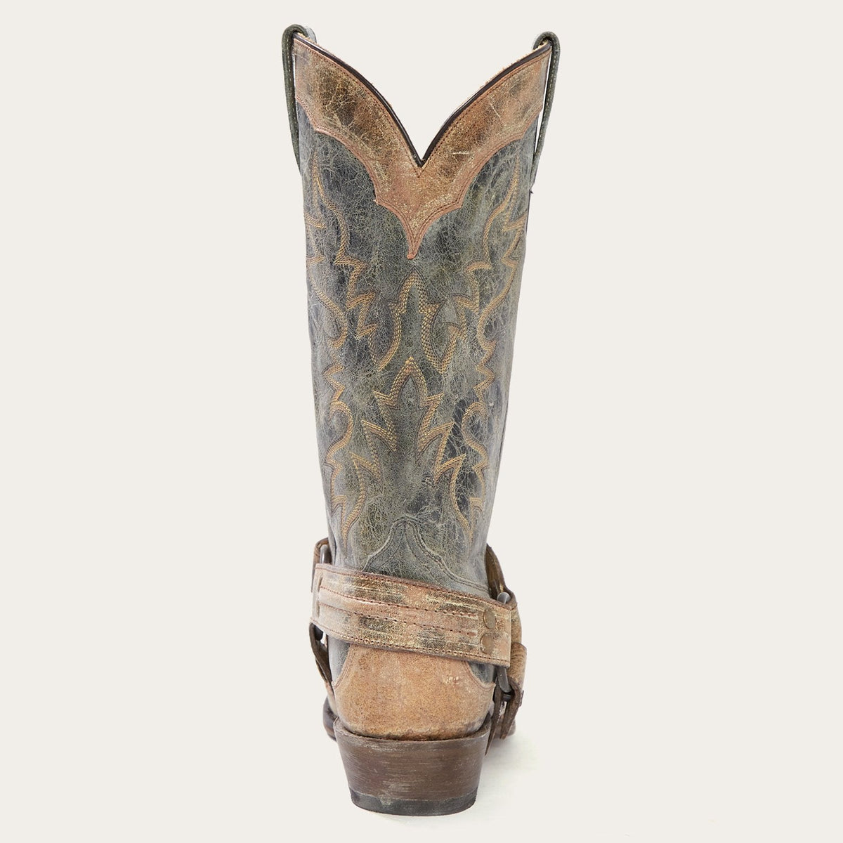 Sundance Kid Washed Crater Black Cowboy Boot Black - Stetson