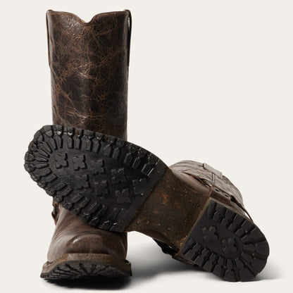 Heritage Harness Boots Waxed Dark Brown - Stetson