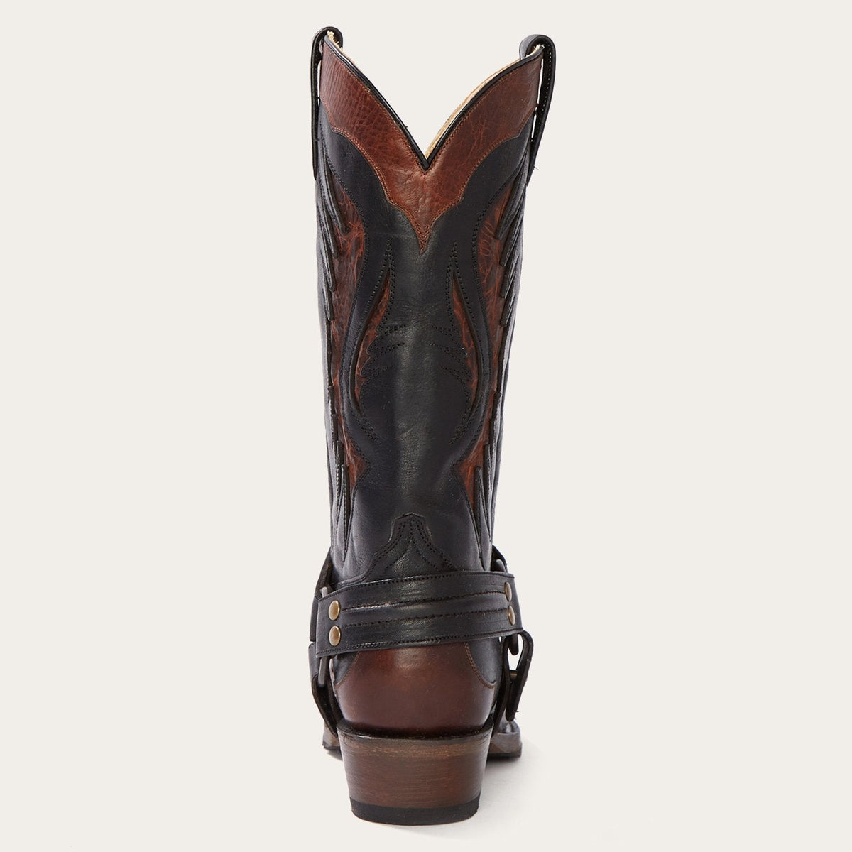 Biker Outlaw Oiled Leather Cowboy Boot Brown - Stetson